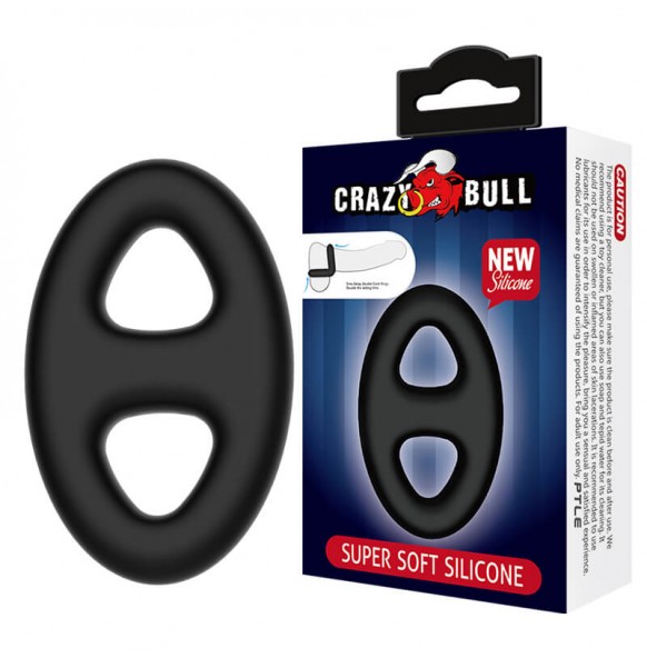 CRAZY BULL - Super Soft Silicon Male Double Loop Delay Cock Rings